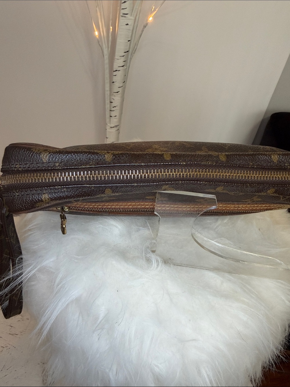 Louis Vuitton GUC vintage brown monogram 10 x 7 clutch.Clean&conditioned - Picture 6 of 14